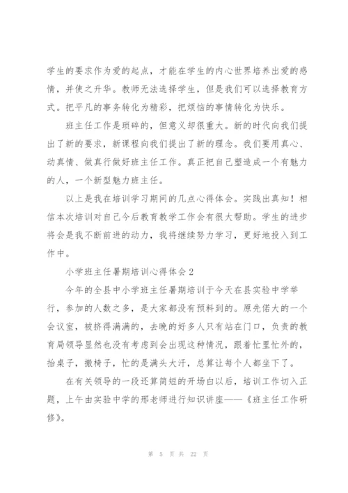 小学班主任暑期培训心得体会.docx