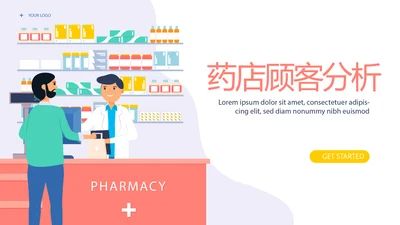 药店顾客分析动态PPT