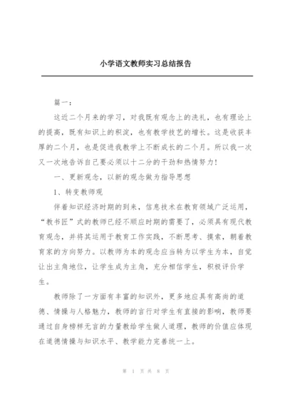 小学语文教师实习总结报告.docx