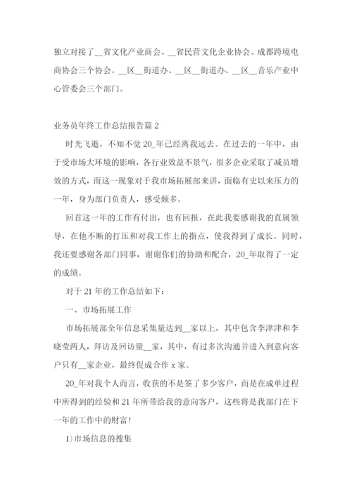 业务员年终工作总结报告10篇.docx