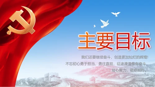 党建党支部工作总结汇报动态PPT党课