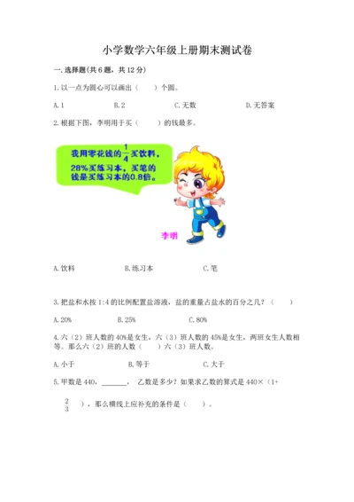 小学数学六年级上册期末测试卷（各地真题）word版.docx