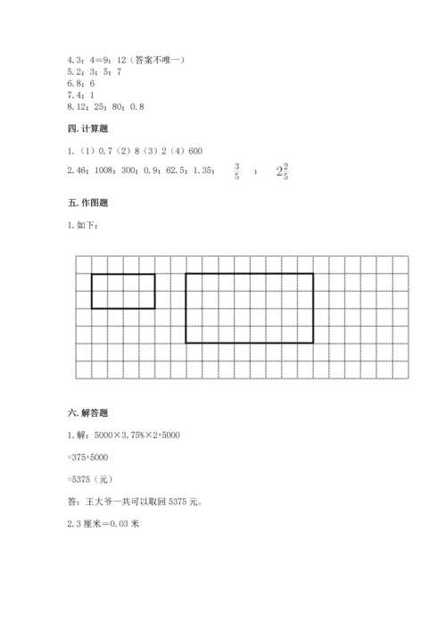 北师大版六年级下册数学期末测试卷及参考答案（培优a卷）.docx