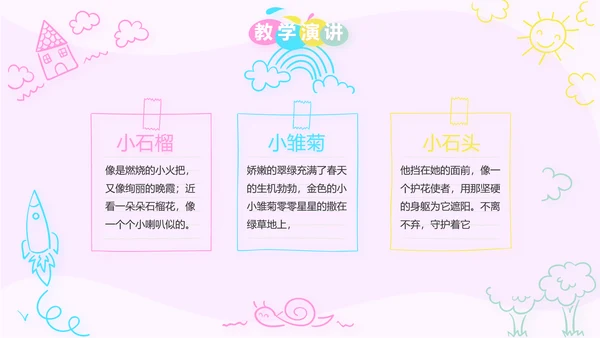 粉色卡通可爱小升初个人简历自我介绍动态PPT