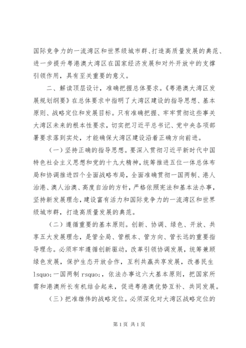 粤港澳大湾区规划学习心得两篇.docx