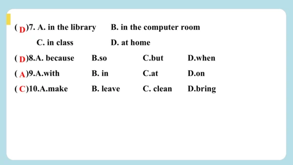 Unit 2 No Rules, No Order Section B 随堂小测答案