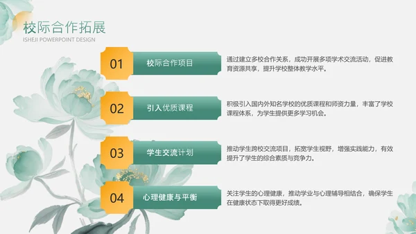 绿色中国风教务主任晋升述职PPT