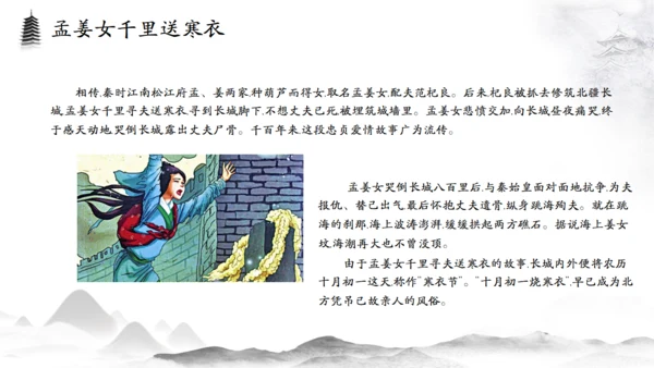 中国风寒衣节仙气飘飘通用PPT模板