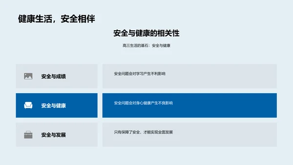 高三生安全教育PPT模板