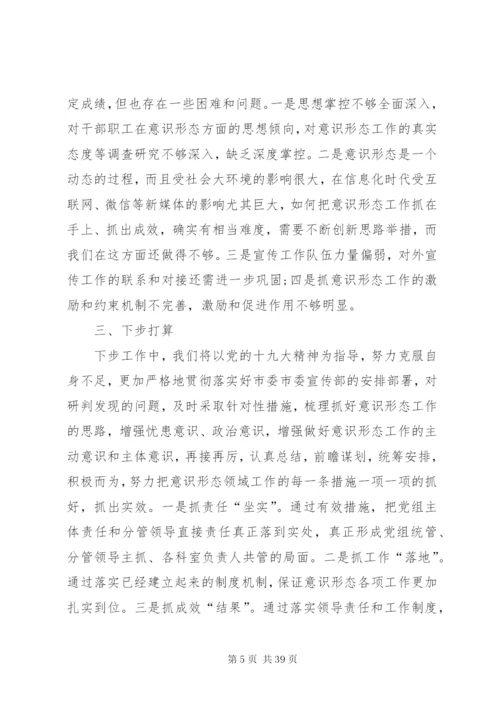 意识形态工作责任制落实情况自查报告10篇.docx