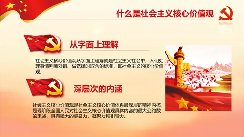 新时代培育社会主义核心价值观PPT模板