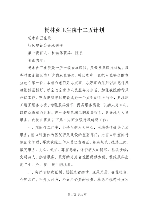 杨林乡卫生院十二五计划 (4).docx