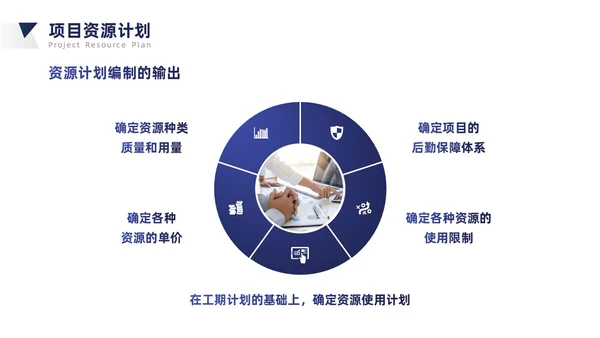 蓝灰色简约商务风项目成本管理PPT模板项目管理