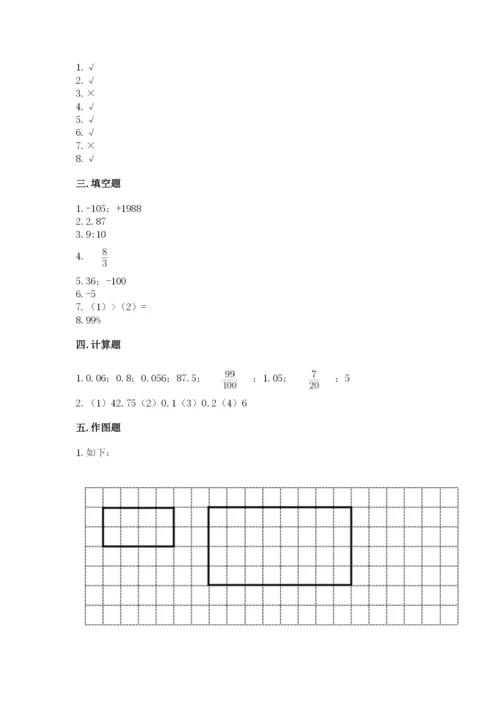 冀教版六年级下册数学 期末检测卷附完整答案【有一套】.docx
