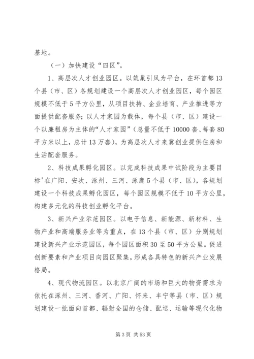 关于加快XX省环首都经济圈产业发展的实施意见.docx