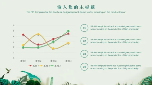 绿叶小清新文艺通用PPT模板
