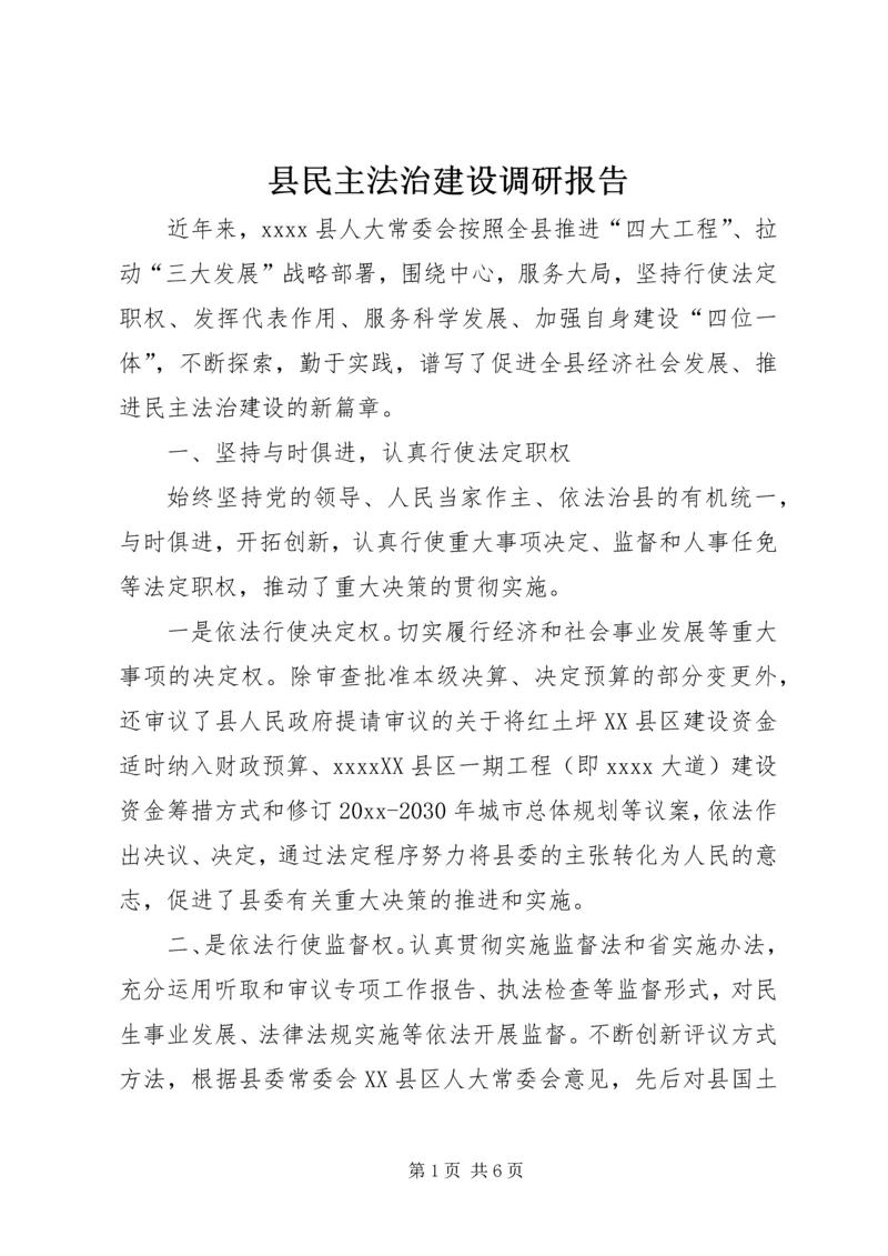 县民主法治建设调研报告.docx