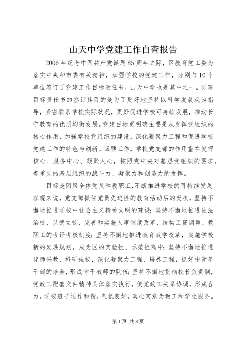 山天中学党建工作自查报告.docx