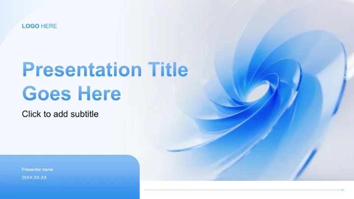 蓝色现代风20XX年上半年工作总结PPT主题