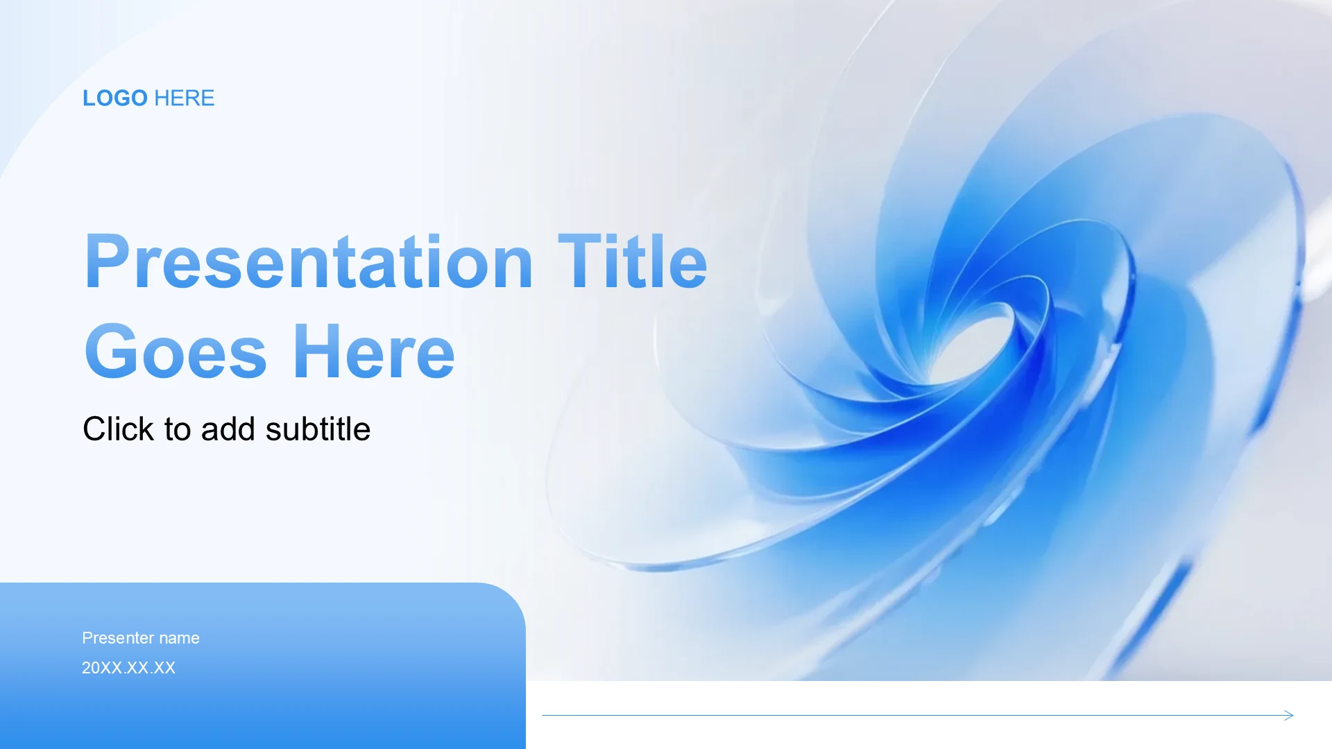 蓝色现代风20XX年上半年工作总结PPT主题