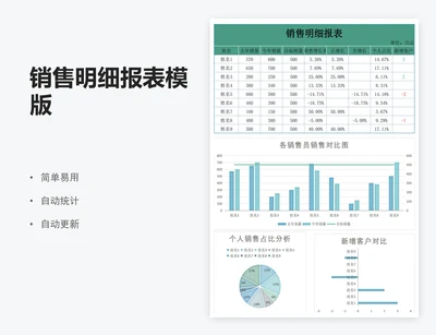 销售明细报表模版