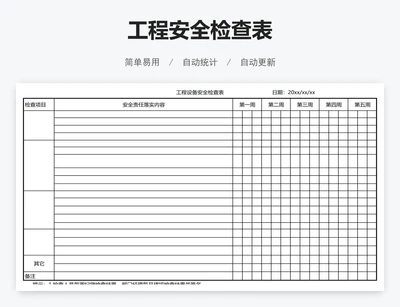 工程安全检查表