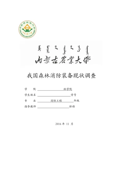 我国森林消防装备现状调查论文.docx