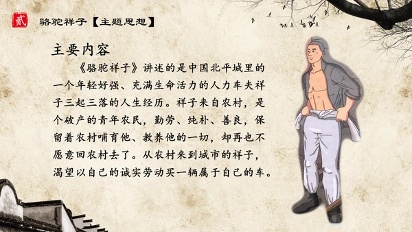 初中语文《骆驼祥子》教育通用PPT教学课件