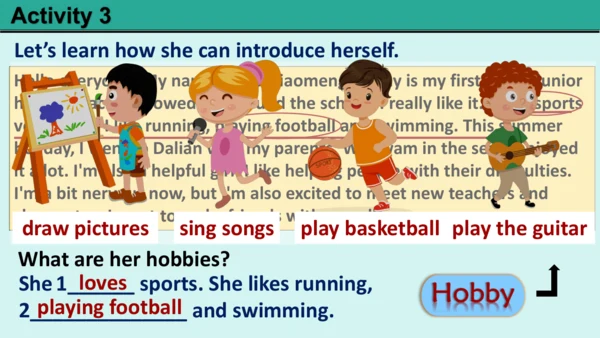 Starter Welcome to junior high!-Introduce yourself