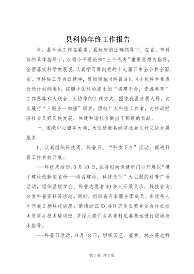 县科协年终工作报告.docx