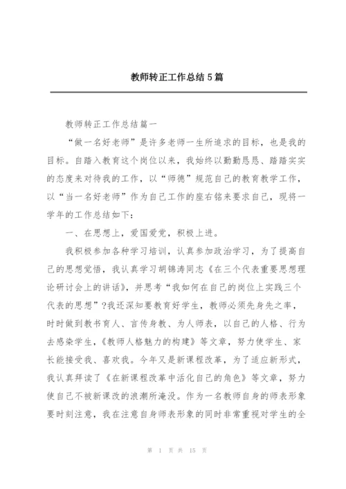 教师转正工作总结5篇.docx