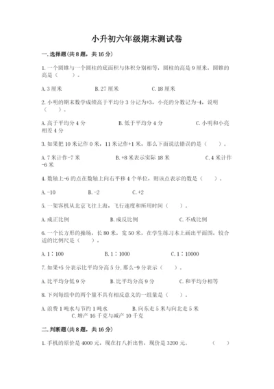 小升初六年级期末测试卷【有一套】.docx