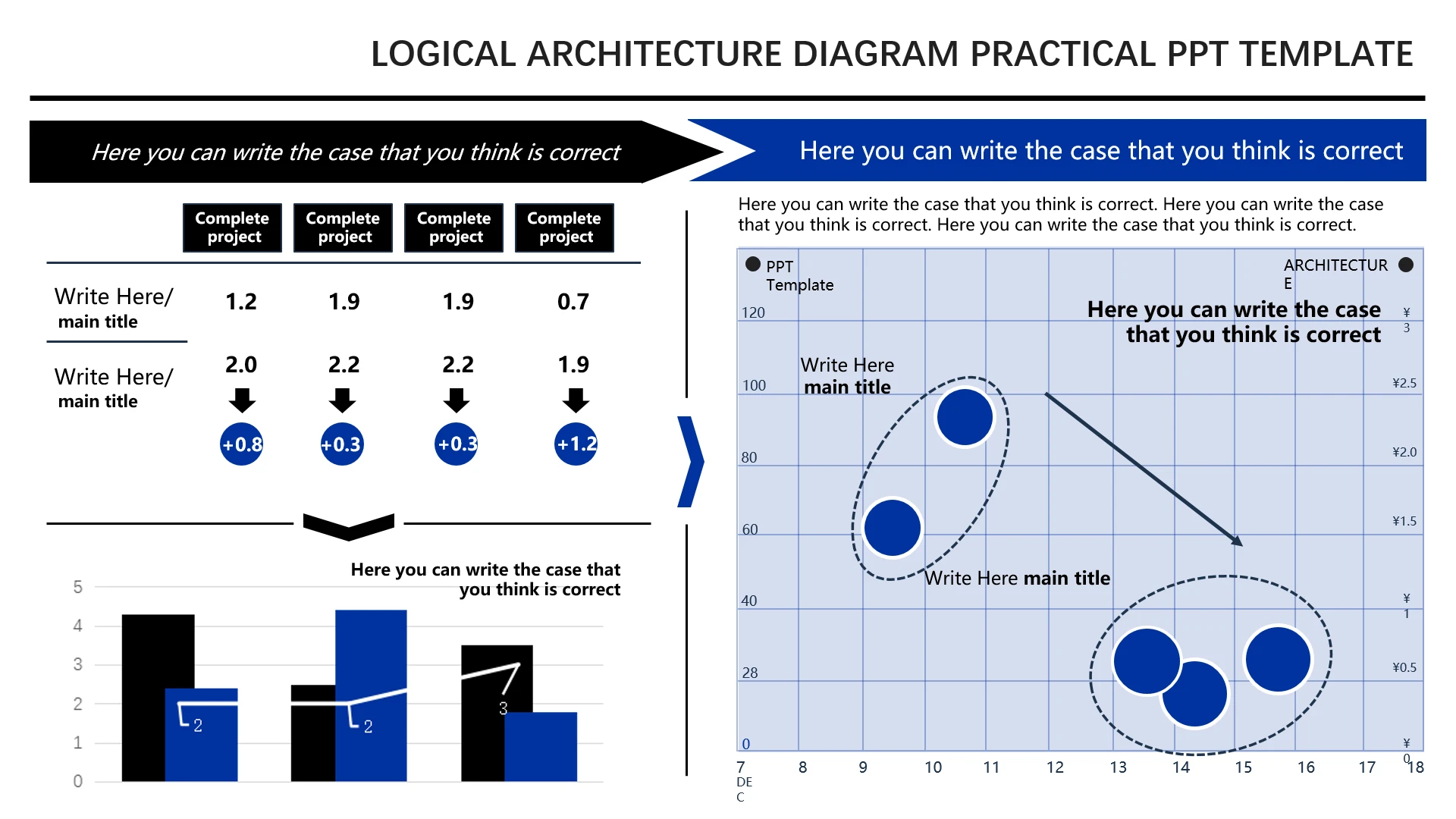 蓝色可视化数据逻辑图表英文版散点图数据分析图