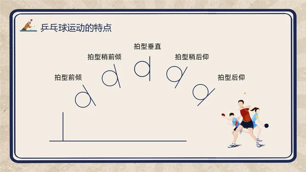 复古插画小学体育PPT课件乒乓球运动的起源与发展PPT模板