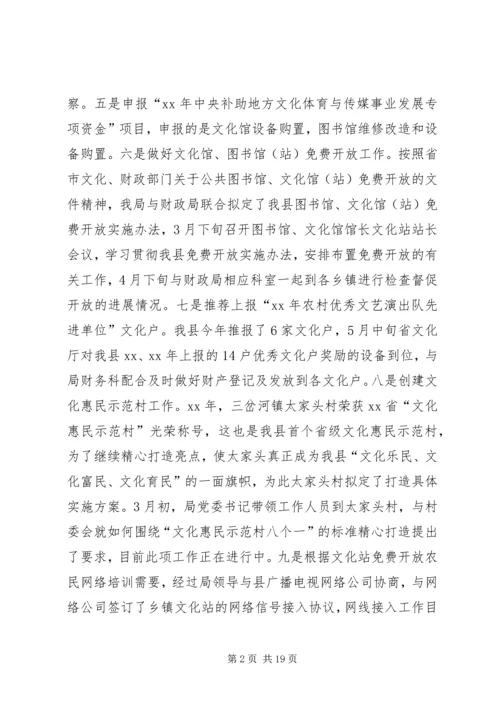 文广新局20XX年上半年工作总结及下半年工作计划.docx