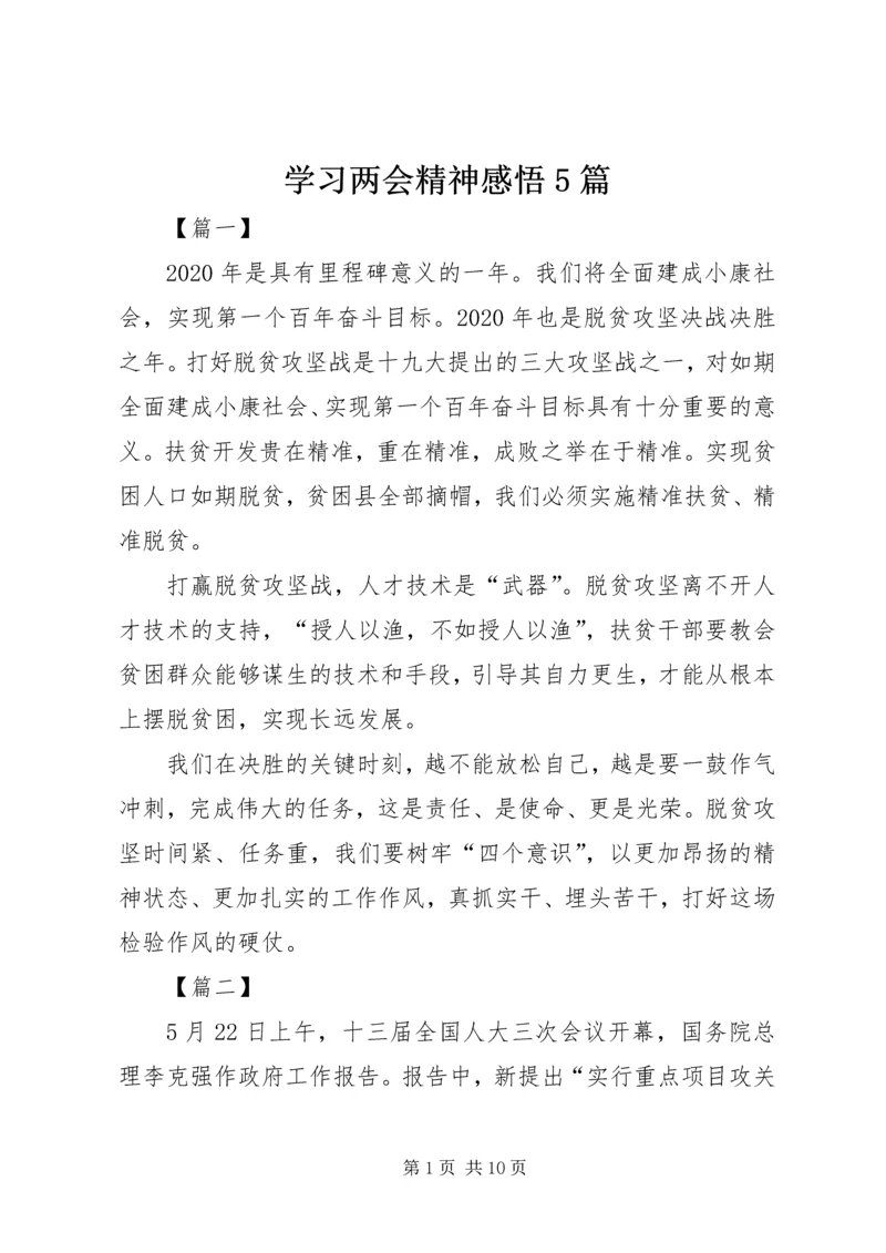 学习两会精神感悟5篇 (3).docx