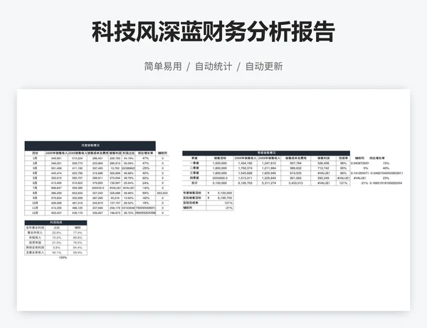 科技风深蓝财务分析报告