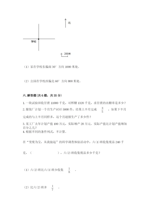 人教版六年级上册数学期末测试卷附答案（典型题）.docx