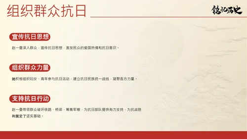 红黑配色简约风人物介绍赵一曼
