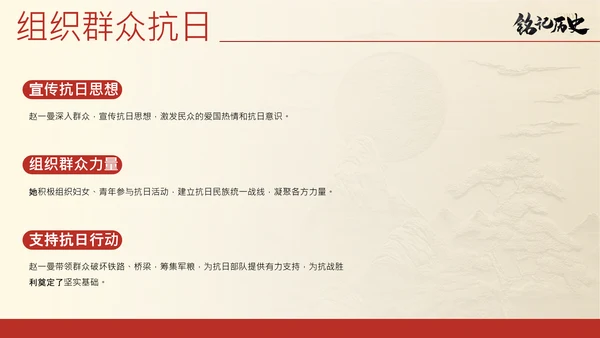 红黑配色简约风人物介绍赵一曼