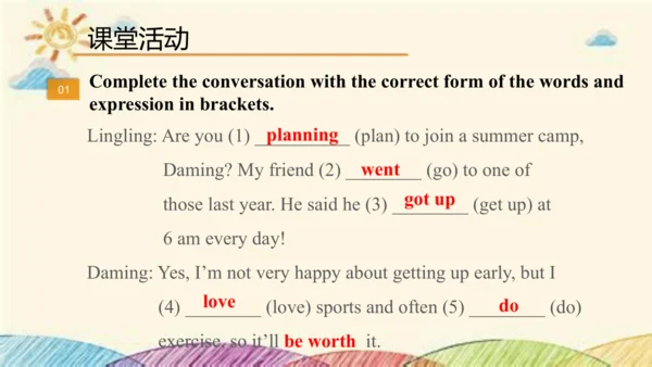 Module 5 Look after yourself Unit 3 Language in us