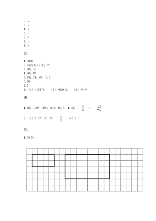 成都外国语学校小升初数学试卷附参考答案（模拟题）.docx