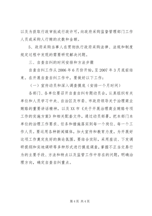 自查自纠和查处商业贿赂案件工作方案.docx