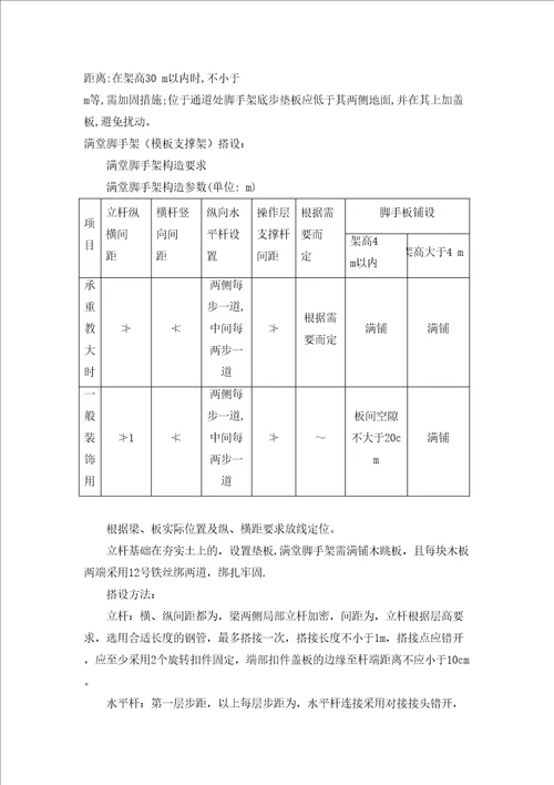 满堂支撑架专项施工方案