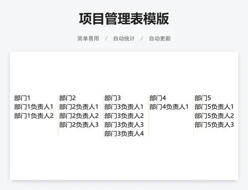 项目管理表模版