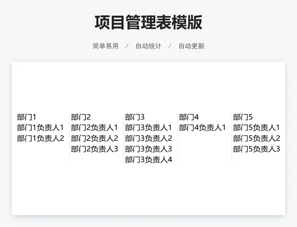 项目管理表模版