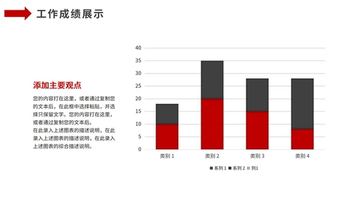 红色励志商务工作述职报告通用PPT模板