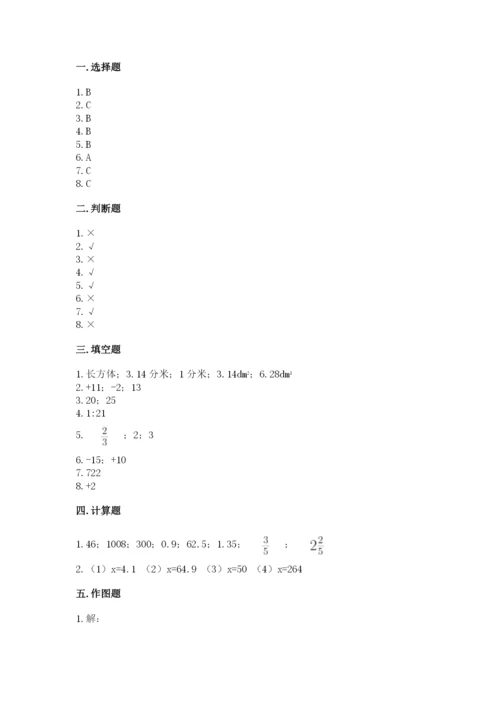 小学六年级下册数学期末卷含答案（满分必刷）.docx