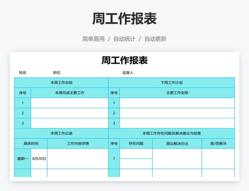 周工作报表