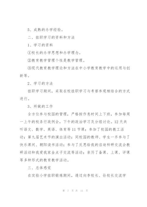 小学教师挂职锻炼个人工作总结锦集范文3篇.docx